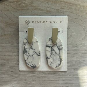 Kendra Scott White Marble Earrings